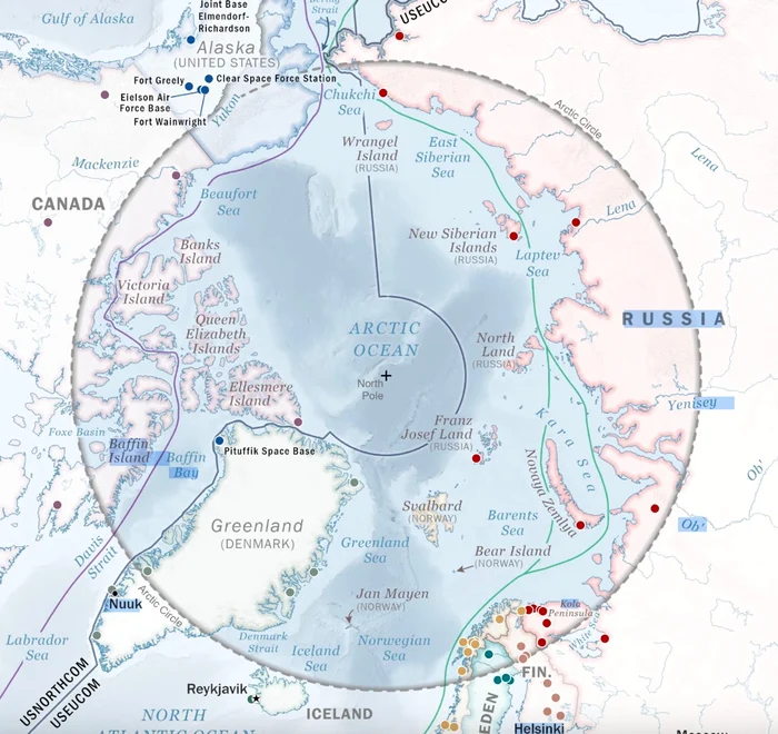 Harta Oceanului Arctic FOTO US Department of Defence