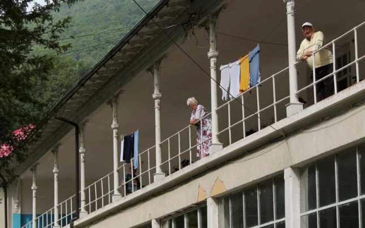 Pacienţi la Sanatoriul din Geoagiu.