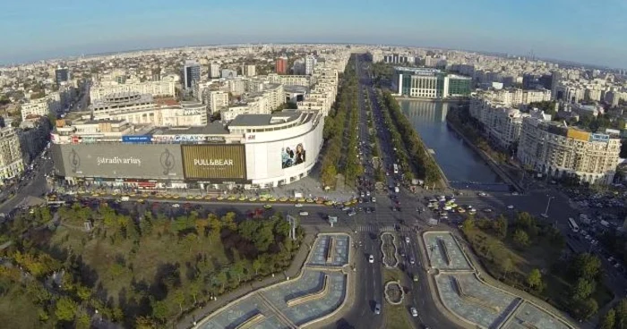 Piaţa Unirii din Bucureşti, vedere de sus FOTO Aeriana urbană