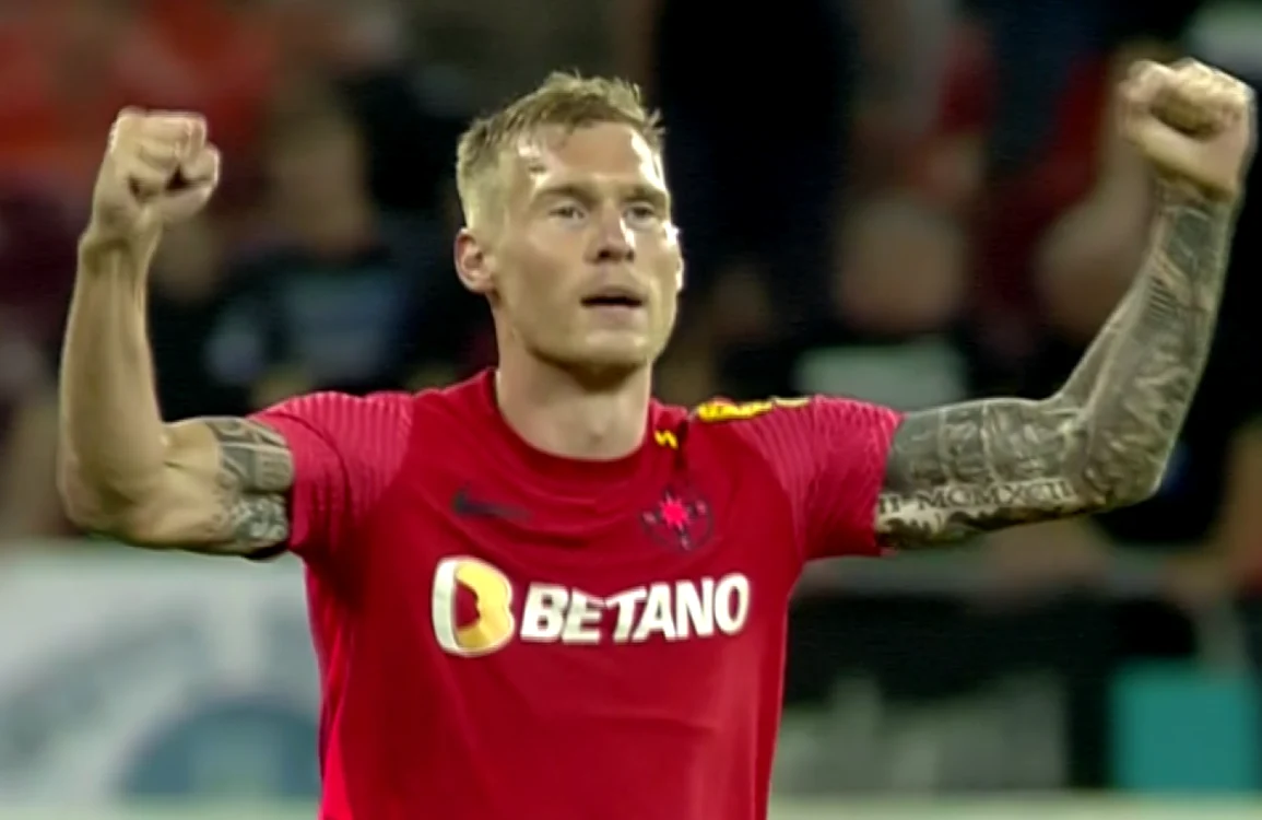 Joonas Tamm (30 de ani) a marcat golul FCSB-ului în Slovacia