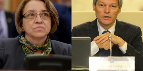 Cristina Guseth Dacian Ciolos colaj FOTO Mediafax