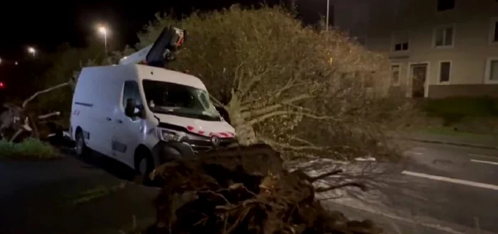 Furtuna Ciaran în Brest, Franța FOTO: Captură Video via X