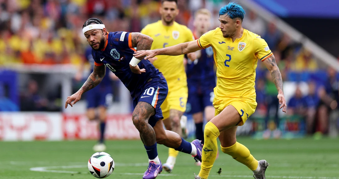 Andrei Rațiu, depășit clar în meciul cu olandezii. Foto UEFA 