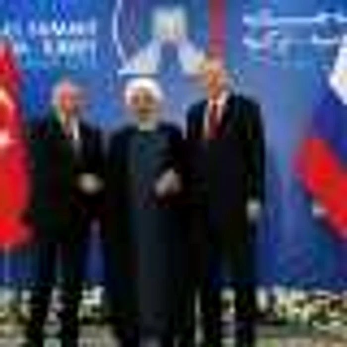 Summit trilateral - Rusia - SUA- Iran -  Recep Tayyip Erdogan - Hassan Rouhani - Vladimir Putin FOTO AFP 