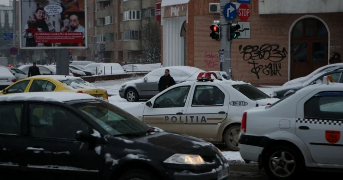 Maşinile au rămas blocate în trafic Foto: Adevarul