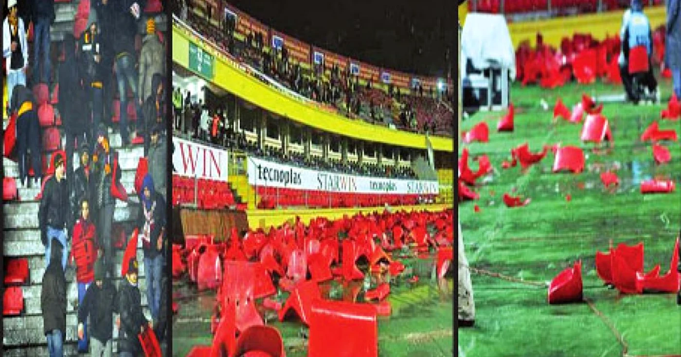 Fanii echipei din Istanbul au devastat Stadionul „Ali Sam Yen“, la ultimul meci disputat pe această arenă. De la anul, Galata se mută pe un stadion nou
