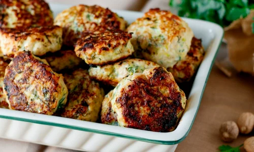 Home meatballs with spices on a wood background jpeg