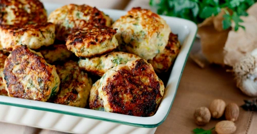 Home meatballs with spices on a wood background jpeg
