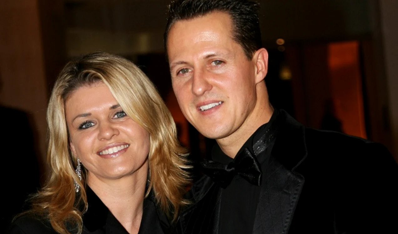 Michael Schumacher alături de soția sa, Corinna