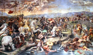 Battle of the Milvian Bridge by Giulio Romano, 1520 24 jpg