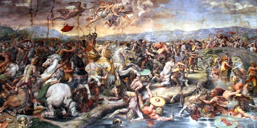 Battle of the Milvian Bridge by Giulio Romano, 1520 24 jpg