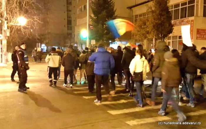 Proteste în Hunedoara. FOTO: Daniel Guţă. ADEVĂRUL.