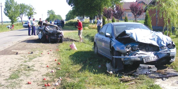 Maşina victimei a fost cuprinsă de flăcări