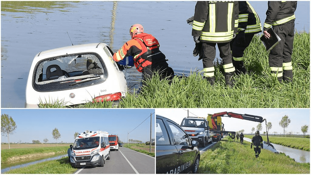 Doi români, considerați „îngeri” în Italia. Au salvat o femeie care căzuse cu mașina într-un canal