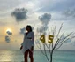 Crina Abrudan în Maldive de ziua ei, împreuna cu soţul Gabi Popescu
