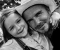Harper și David Beckham. FOTO: Instagram