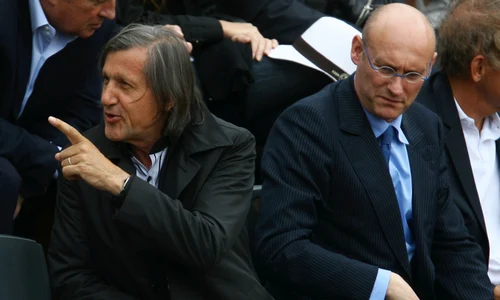 Bernard Laporte, alături de Ilie Năstase, în tribună la Roland Garros jpeg