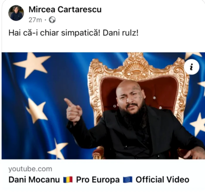 Postarea ștearsă a lui Mircea Cărtărescu/FOTO: Facebook