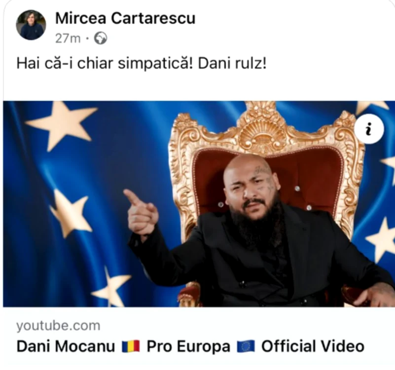 Postarea ștearsă a lui Mircea Cărtărescu/FOTO: Facebook