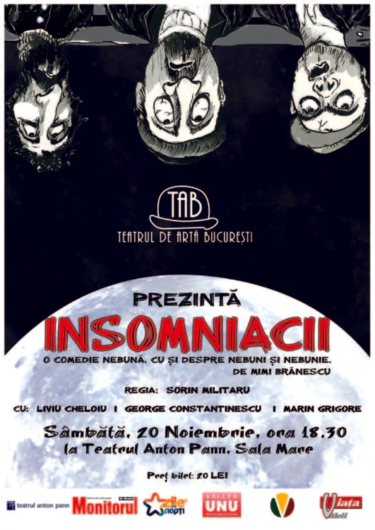 Afiş spectacol „Insomniacii”