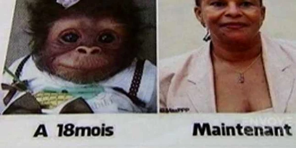 ministra franceza comparata cu o maimuta