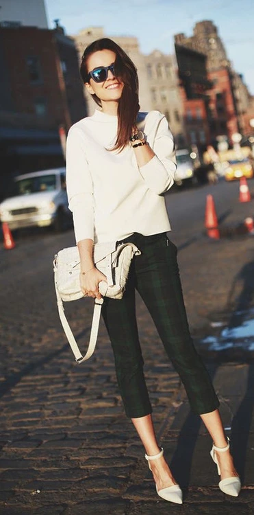 street style knit plaid pants jpg jpeg