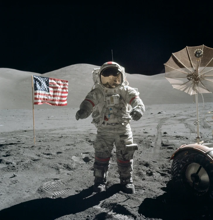Astronautul american Eugene Cernan 