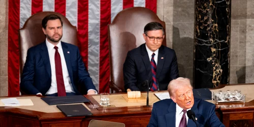 JD Vance și Mike Johnson la discursul lui Trump FOTO Profimedia
