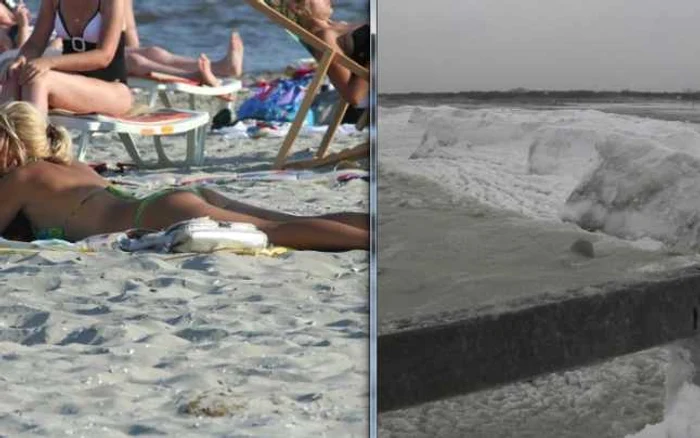 Plaja de ala Sulina, în vară și acum