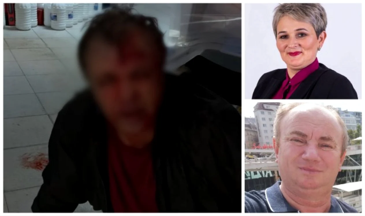 Fostul procuror (stânga) a fost bătut de primăriţă şi soţul acesteia