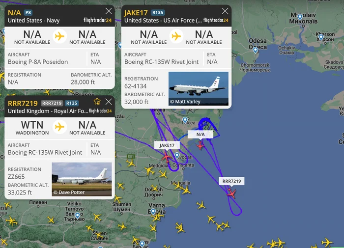 FOTO captură flightradar24.com