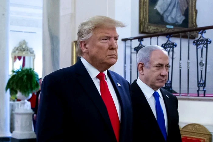 Președintele SUA, Donald Trump și premierul israelian Benjamin Netanyahu/FOTO:AFP
