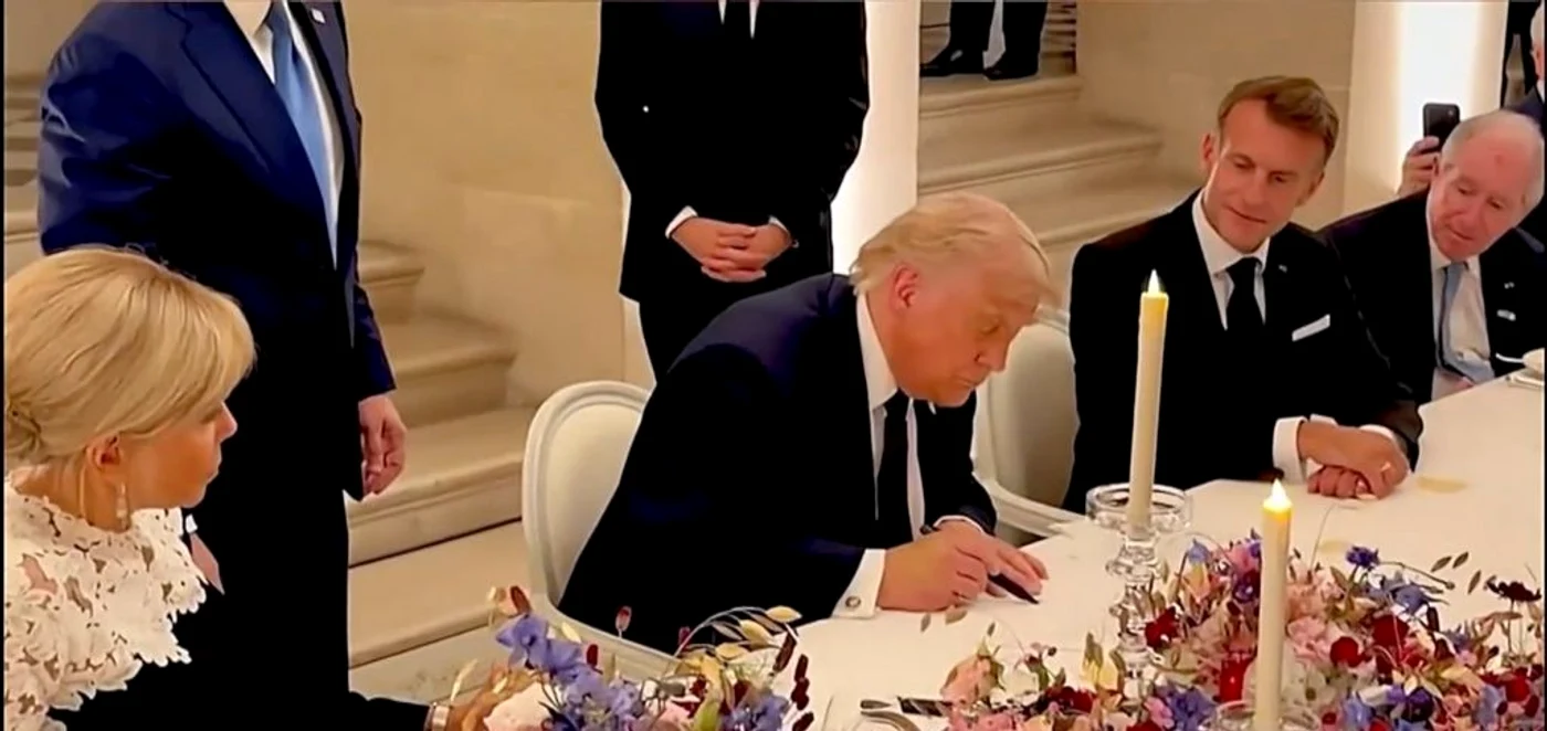 Donald Trup a semnat acordul cu Iranul la  Versailles/FOTO:X