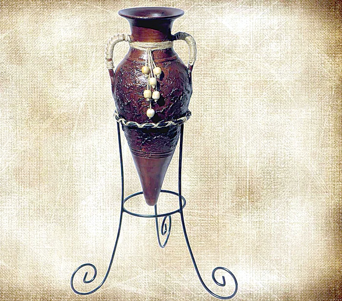 Amforă ceramică, lucrată manual, pe www.cadouri-artizanat.ro