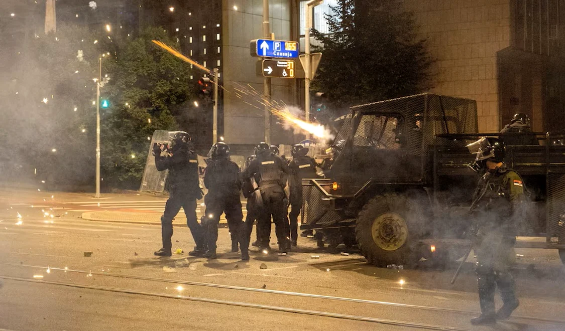 Serbia se confruntă cu a cincea noapte consecutivă de proteste violente FOTO: X