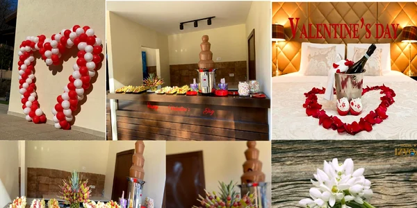 Pregătiri pentru Ziua Îndrăgostiților în hotelurile din stațiunile balneare din Vâlcea Foto colaj jpg