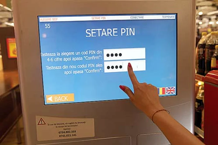 Introduci un cod PIN ales de tine