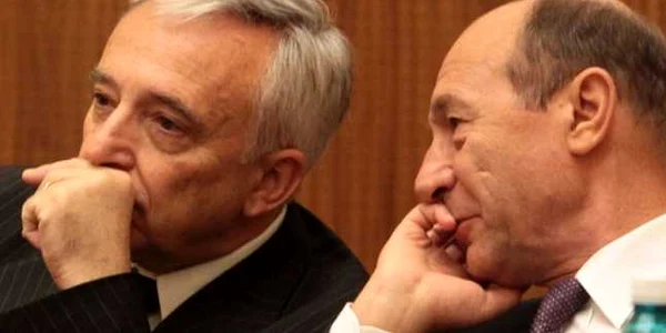 Preşedintele Traian Băsescu şi guvernatorul Băncii Naţionale a României, Mugur Isărescu