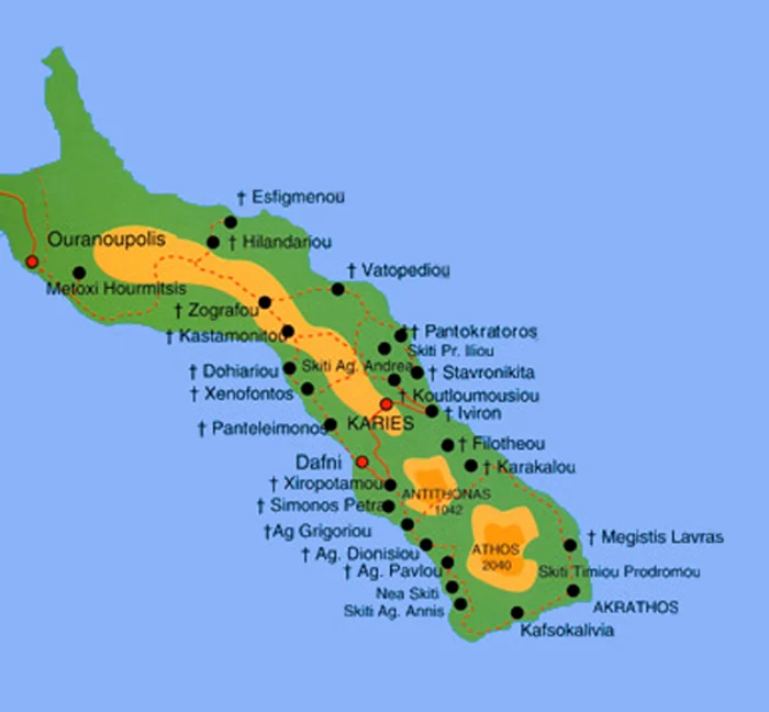 Harta Muntelui Athos