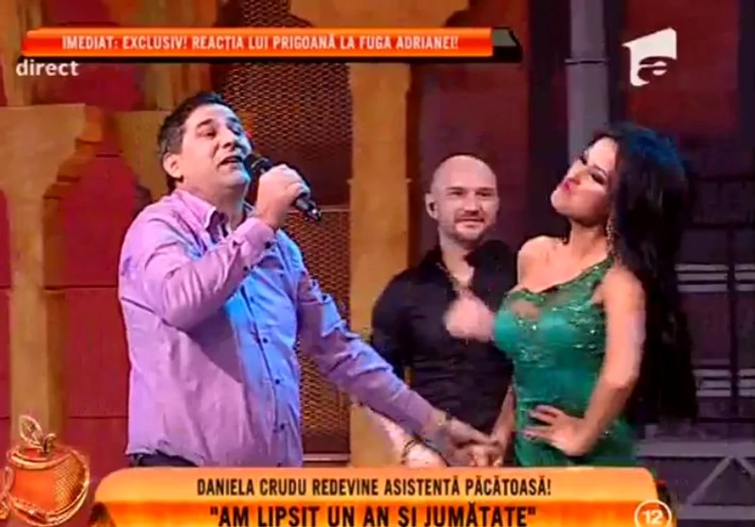 Daniela și-a îmbrățișat cu foc tatăl
