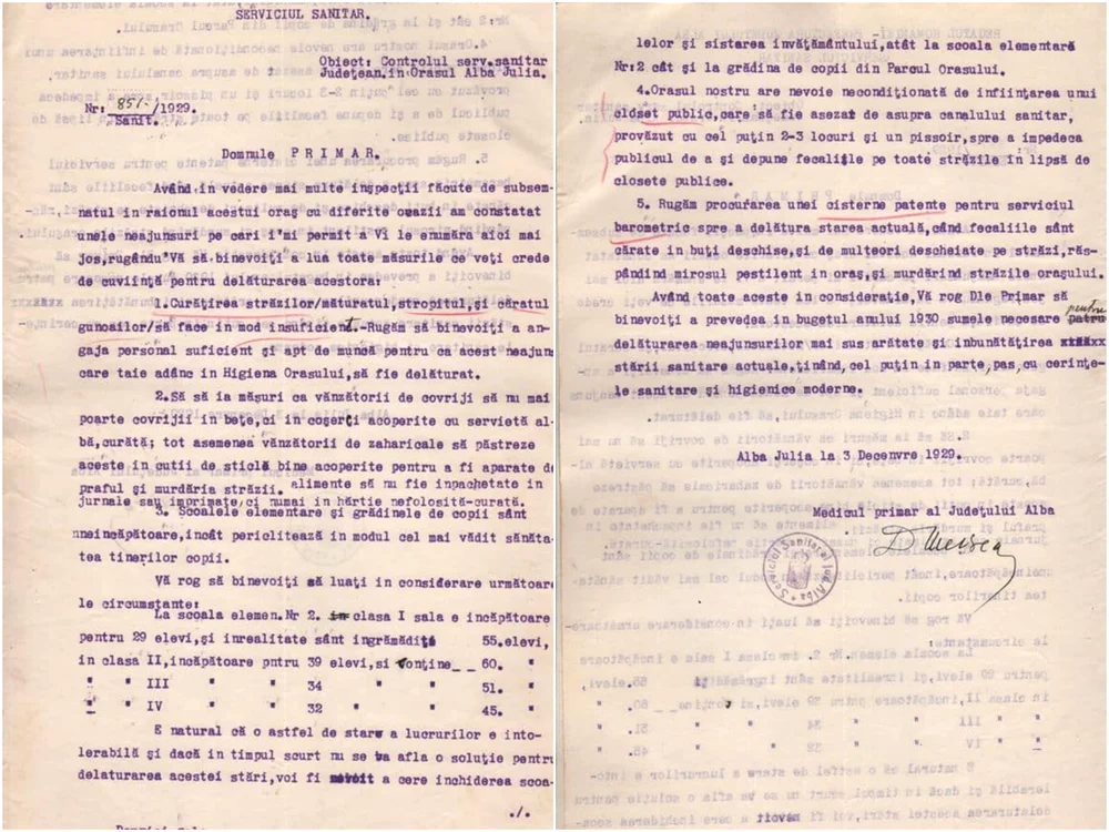 Documentul din anul 1929 FOTO Arhivele Naționale Alba