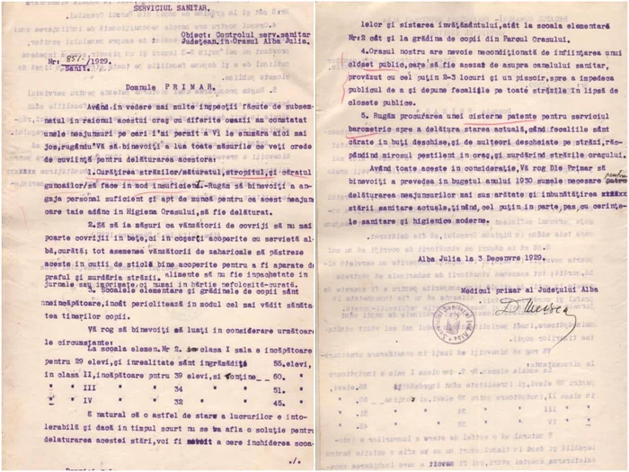 Documentul din anul 1929 FOTO Arhivele Naționale Alba