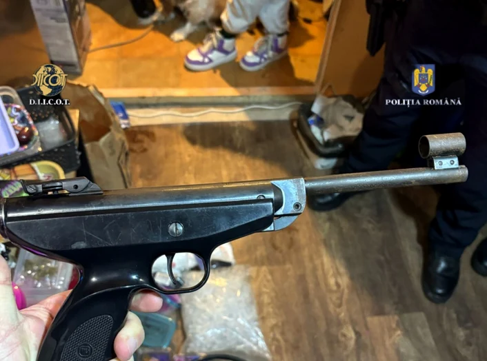 Arme găsite la percheziții FOTO: Poliția Română