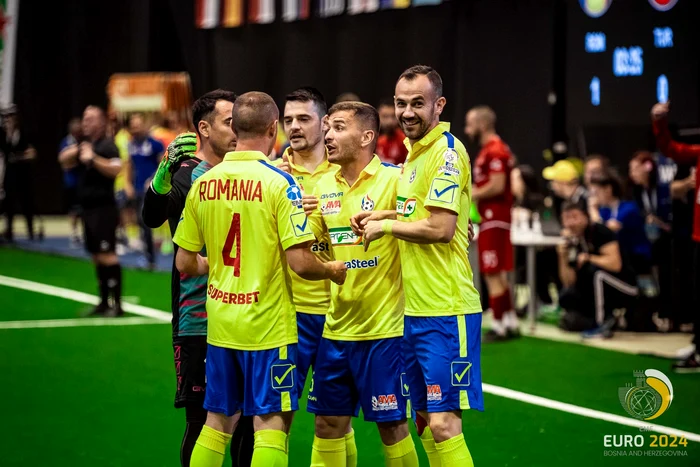 România, în mare formă la minifotbal. FOTO: Facebook / Federația Română de Minifotbal