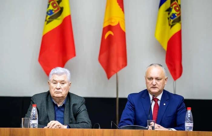 Liderii Blocului Comuniştilor şi Socialiştor, Vladimir Voronin şi Igor Dodon