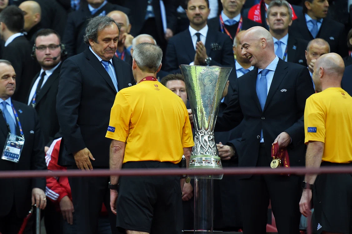 
    Michel Platini, alături de Gianni Infanto, actualul președinte al FIFAFoto: Guliver / GettyImages  