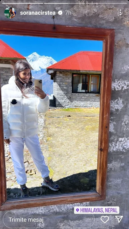 Sorana Cîrstea în vacanță în munții Himalaya foto Instagram
