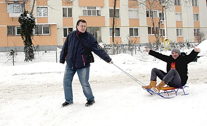 Distracţia pe sanie a fost maximă pe str. Mehadia