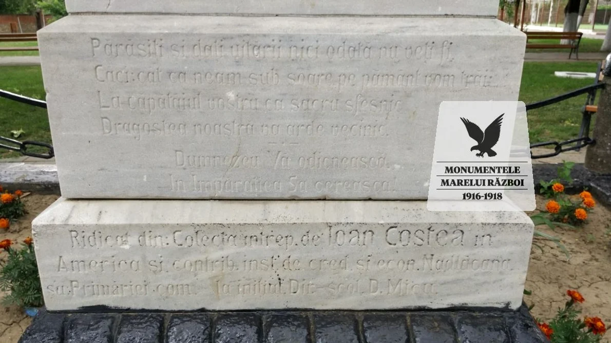 «Monumentele Marelui Război»: Monumentul eroilor din comuna Șeitin, județul Arad / FOTO jpeg