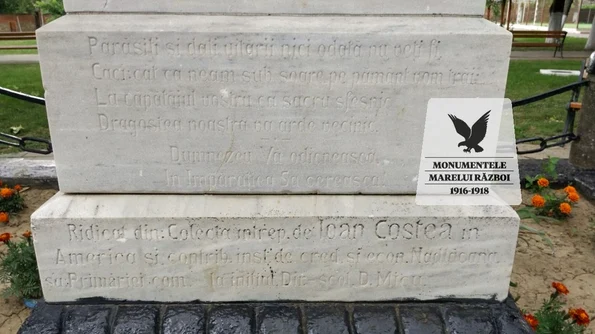«Monumentele Marelui Război»: Monumentul eroilor din comuna Șeitin, județul Arad / FOTO jpeg